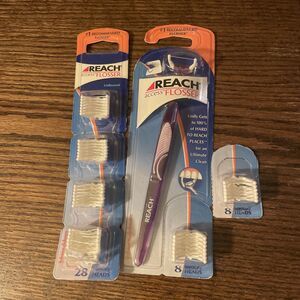 Reach Access Flosser 1 Purple 42 Floss Disposable Heads NOS HTF